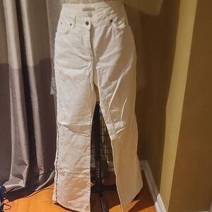 Burberry Chic White Bootleg Jeans Sz 4